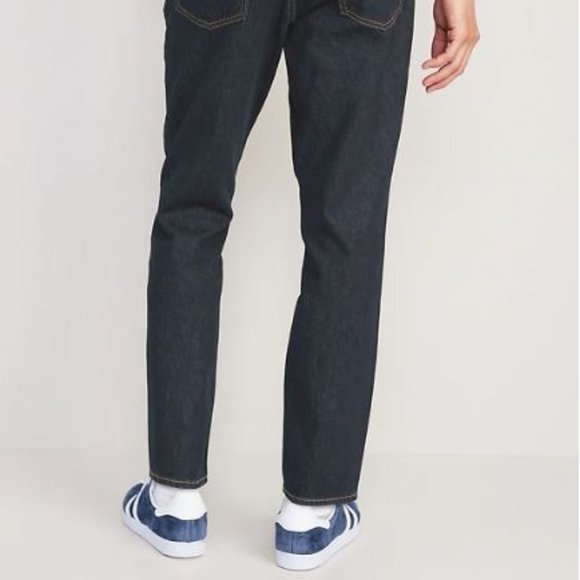 NWT Old Navy Built-In Tough, 38x34, Athletic Taper, Dark Wash, #1 of 2 pairs - Picture 2 of 8